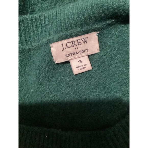 J Crew Sweater Womens S Kelly Green Extra Soft Wool Blend Pullover Oversized - Picture 4 of 5